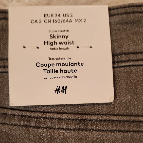 Women's Gray Skinny  Jeans - Picture 4 of 7